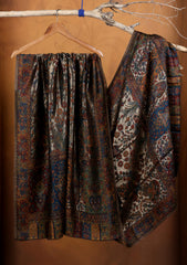 Pashmina Zari Jamawar Shawl D#19 - Mehndi