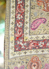 Pashmina Kaani Jamawar Shawl D - 36 - L Brown