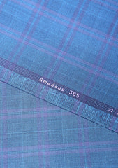 Dormeuil Amadeus 365 Wool Fabric - B Blue