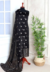 Formals - Fancy Closet - 2 pcs Suit - Satin Silk Jamawar D#04 Black