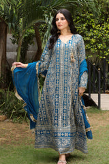 Pret Collection - Manahils - Saffiya - KURTI 122-DIVINE- ZINC BLUE