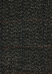 Tweed Selvage Check Woollen Fabric - D Grey