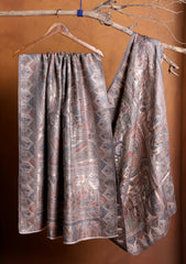 Pashmina Zari Jamawar Shawl D#25 - Skin