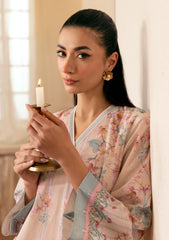 Lawn - Sahar - Selene Premium - 2 Pcs - STP25#01 - IVORY BLOSSOM