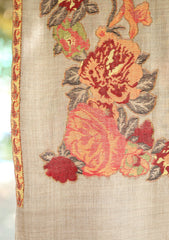 Pashmina Kaani Jamawar Shawl D - 48 - Brown