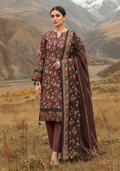 Winter - Riwaj - Printed Marina - 3 Pcs - Wool Shawl 25 - D#67