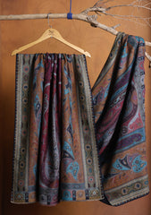 Pashmina Jamawar Shawl D#17 - N Blue