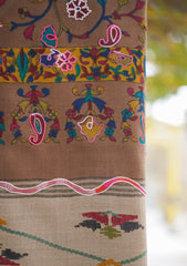 Pashmina Ari Work Shawl D - 161C - BROWN