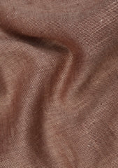 Luxury Lino Biella Selvage Stripe Linen Fabric - C Brown
