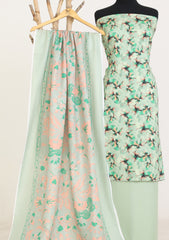 Winter - Rubaaiyat - D Prints - Marina 26 - Wool Shawl - RPM#06 - Green