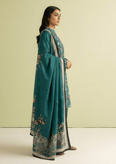 Winter - Riwaj - Printed Velvet Suit - D#24 - Sea Green