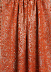 Pashmina Jamawar Scarf D#104 - Rust