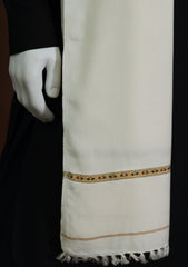 Men Shawls - Wool Shawls - D#01 - Off White