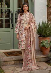 Winter - Riwaj - Printed Marina - 3 Pcs - Wool Shawl 25 - D#37