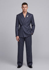 Drapers Pantheon Super 130's Wool Fabric - P Blue