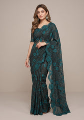 French Resham Chantilly Lace With Stone Work - ASPL#89