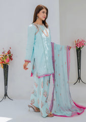 Lawn - Abeer Rasheed - Farzana - Luxury 25 - AR#01 - Pastel Blue