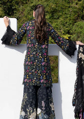 Lawn - Alif - AJR Printkari 25 - PK#03 - Midnight Flora