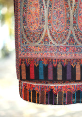 Pashmina Kaani Zari Shawl D - 14 - Black