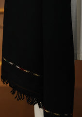 Men Shawls - Wool Shawls - D#19 - Black