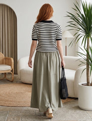 Pret - Moven - Cotton Linen Skirt - Green