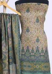 Winter - Riwaj - Printed Pashmina - 3 Pcs Suit - D#03 - Skin