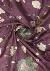 Indian Georgette Raw Silk Resham Dhaga Zari And Gotta Work - ASPL#133