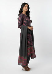 Winter - Riwaj - Pashmina Suit - Kaani Jamawar - Premium 25 - D#49 - Black