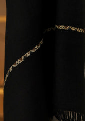 Men Shawls - Wool Shawls - D#24 - Black