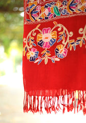 Pashmina Ari Work Scarf D - 22 - Red