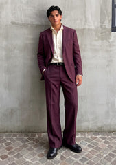Drapers Montecarlo Wool Fabric - Plum