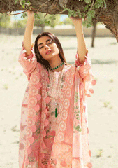 Lawn Collection - Maryam Hussain - Luxury - D#3 - Peaches