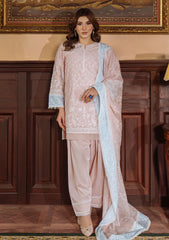Lawn - Sahar - Festive Chikankari - CK-25-V1-03 - Pastel Rose
