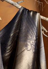 Silk Zari Jamawar Shawl D#16 - N Blue