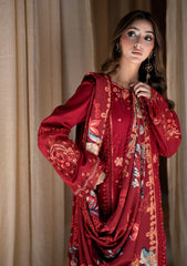 Winter - Coral - Rangrez The Linen Edit 26 - CRA#03-A - Afsana