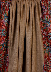 Pashmina Qalamkari Needle Work Shawl D#03 - Maroon