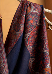 Pashmina Zari Jamawar Shawl D#84 - N Blue