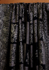 Pashmina Jamawar Ari Work Shawl D#03 - Black