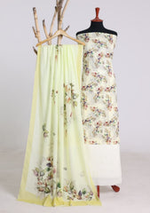 Lawn - Rubaaiyat - Digital Printed 26 - 2 By 2 - D#25 - Cream