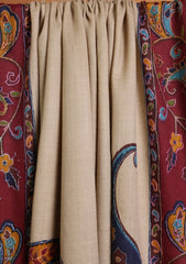 Pashmina Kalamkari Needle Work Shawl D#01 - Maroon