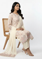 Winter - Riwaj - Pashmina Suit - Kaani Jamawar - Premium 25 - D#47 - Skin