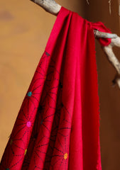 Pashmina Kashmiri Needle Work Shawl D#04 - Red