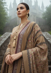 Winter - Riwaj - Printed Marina - 3 Pcs - Wool Shawl 25 - D#72