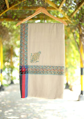Pashmina Kashmiri Work Shawl D - 01 - D Skin