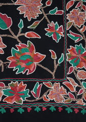 Pashmina Ari Work Shawl D - 150 - BLACK