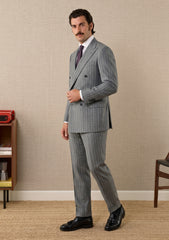 Guabello Super 150's Seven Wool Fabric - Grey