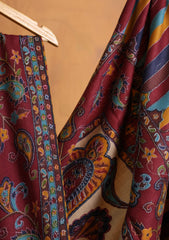 Pashmina Kalamkari Needle Work Shawl D#01 - Maroon
