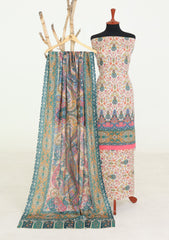 Winter - Riwaj - Printed Pashmina - 3 Pcs Suit - D#08 - Pink