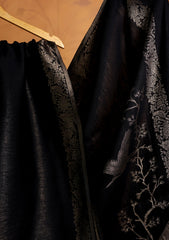 Silk Zari Jamawar Shawl D#04 - Black
