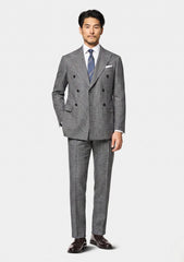 Loro Piana Summer Time Wool Linen & Silk Fabric - Grey